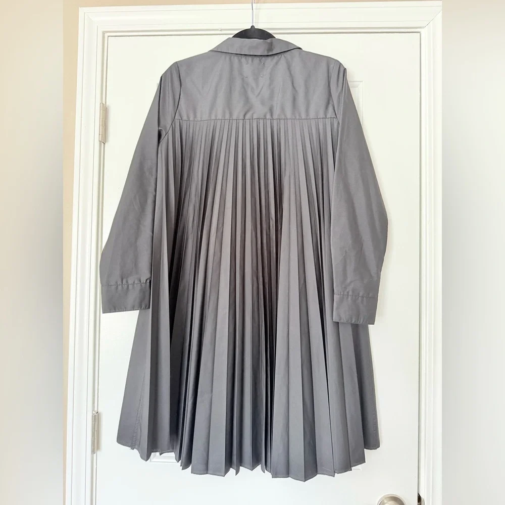 NWT Anthropologie - Sundays pleated back cotton A-Line “mullet” dress - Picture 4 of 14